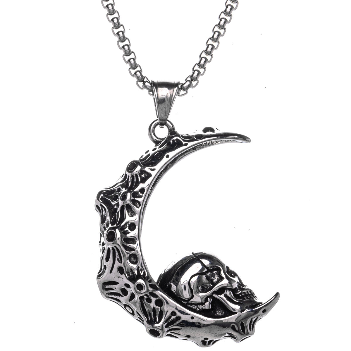 Crescent moon pendant necklace (Steel 316L)