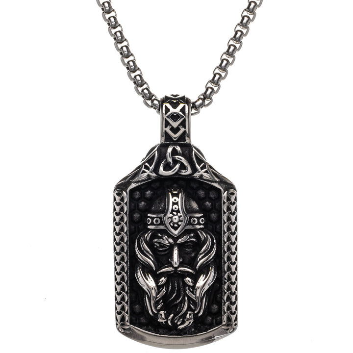 Odin tile pendant necklace (Steel 316L)