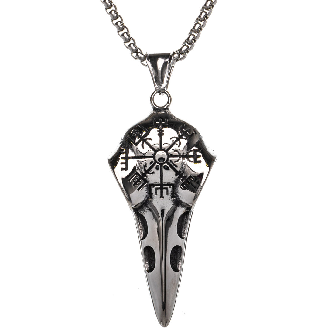 Raven's helmet pendant necklace (Steel 316L)