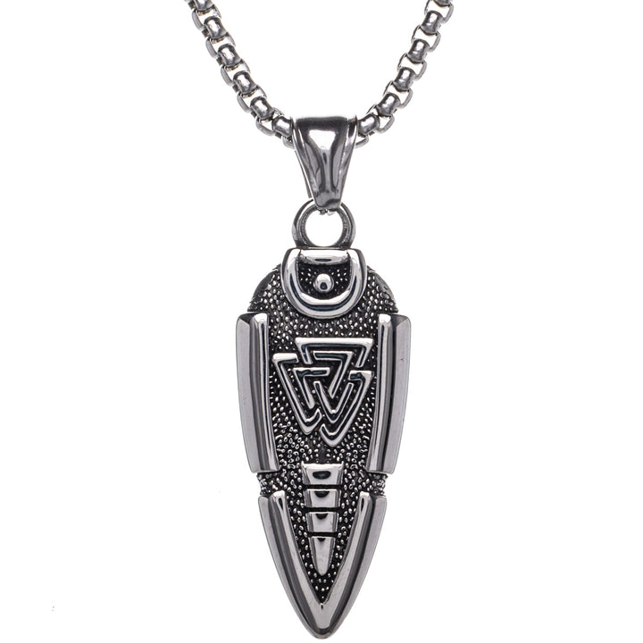 Gungnir White spearhead pendant necklace (Steel 316L)