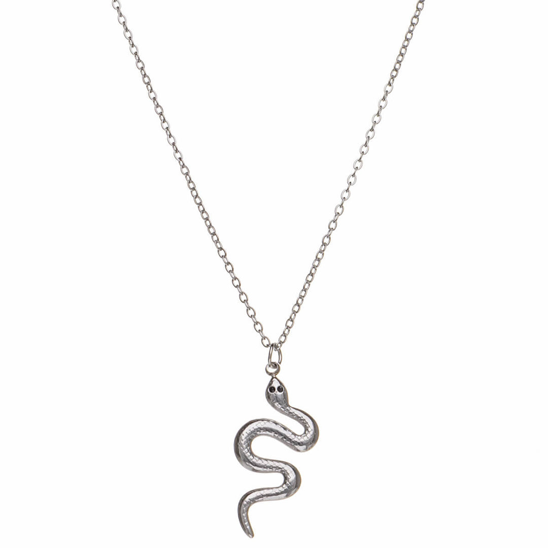 Steel snake pendant necklace 46cm +5cm (steel 316L)