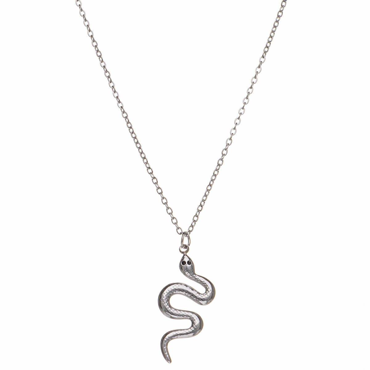 Steel snake pendant necklace 46cm +5cm (steel 316L)