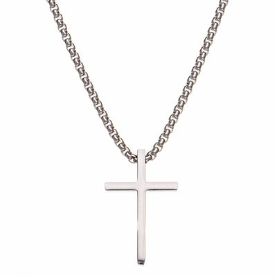 Cross pendant necklace 55cm +5cm (Steel 316L)
