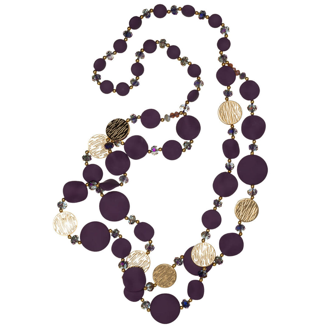 Lång sten hals pärlor 96cm