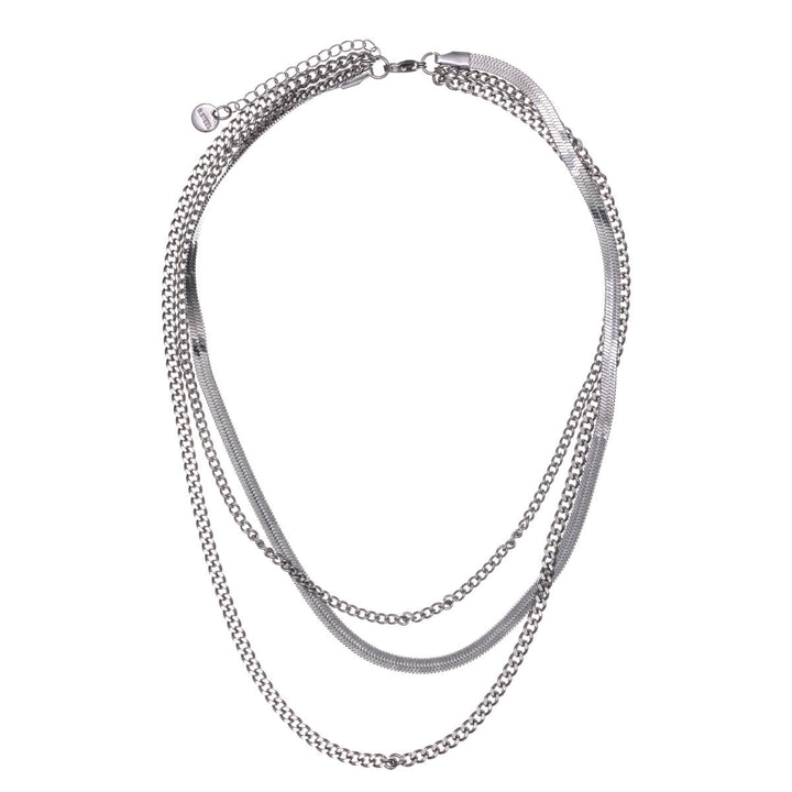 Three chain necklace 39-44cm +5cm (Steel 316L)