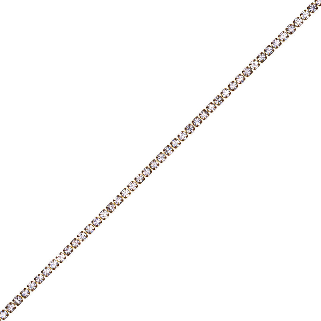 Tennishalsband med zirkonia 40cm +5cm (Stål 316L)