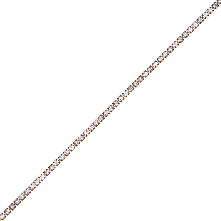 Tennishalsband med zirkonia 40cm +5cm (Stål 316L)