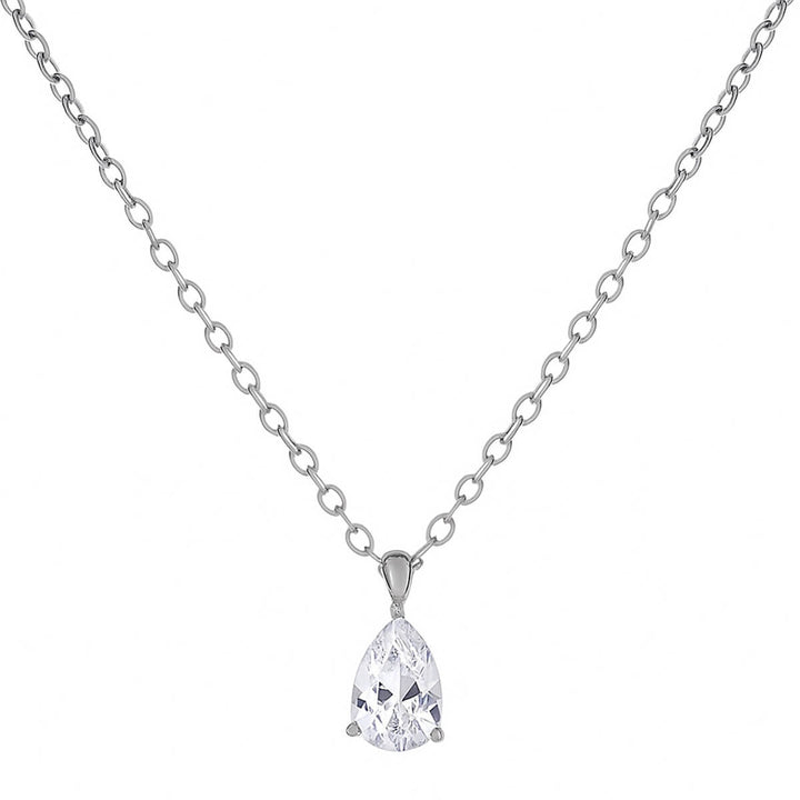 Pisara zirconia pendant necklace (Steel 316L)