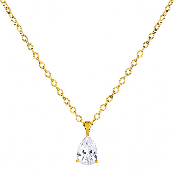 Pisara zirconia pendant necklace (Steel 316L)