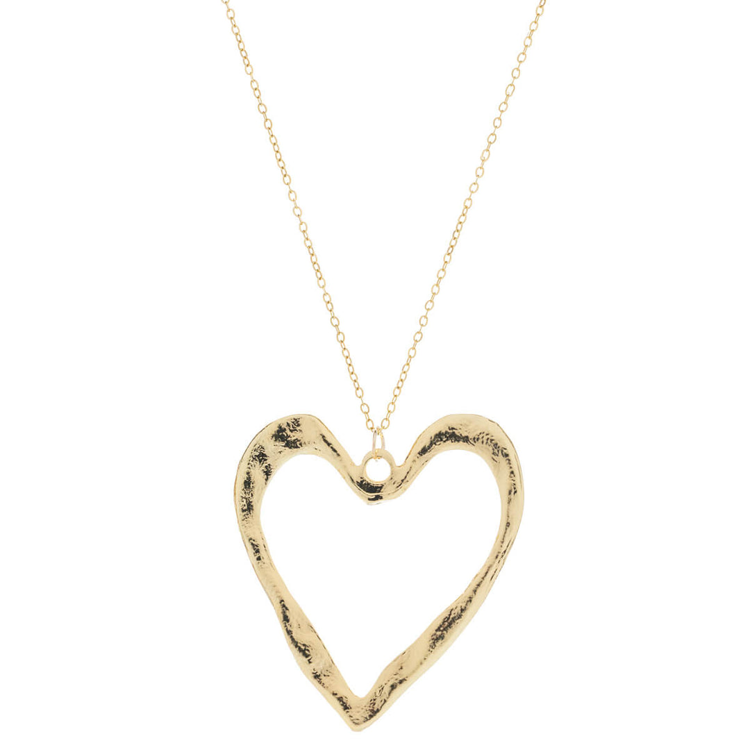 Steel heart pendant necklace (Steel 316L)