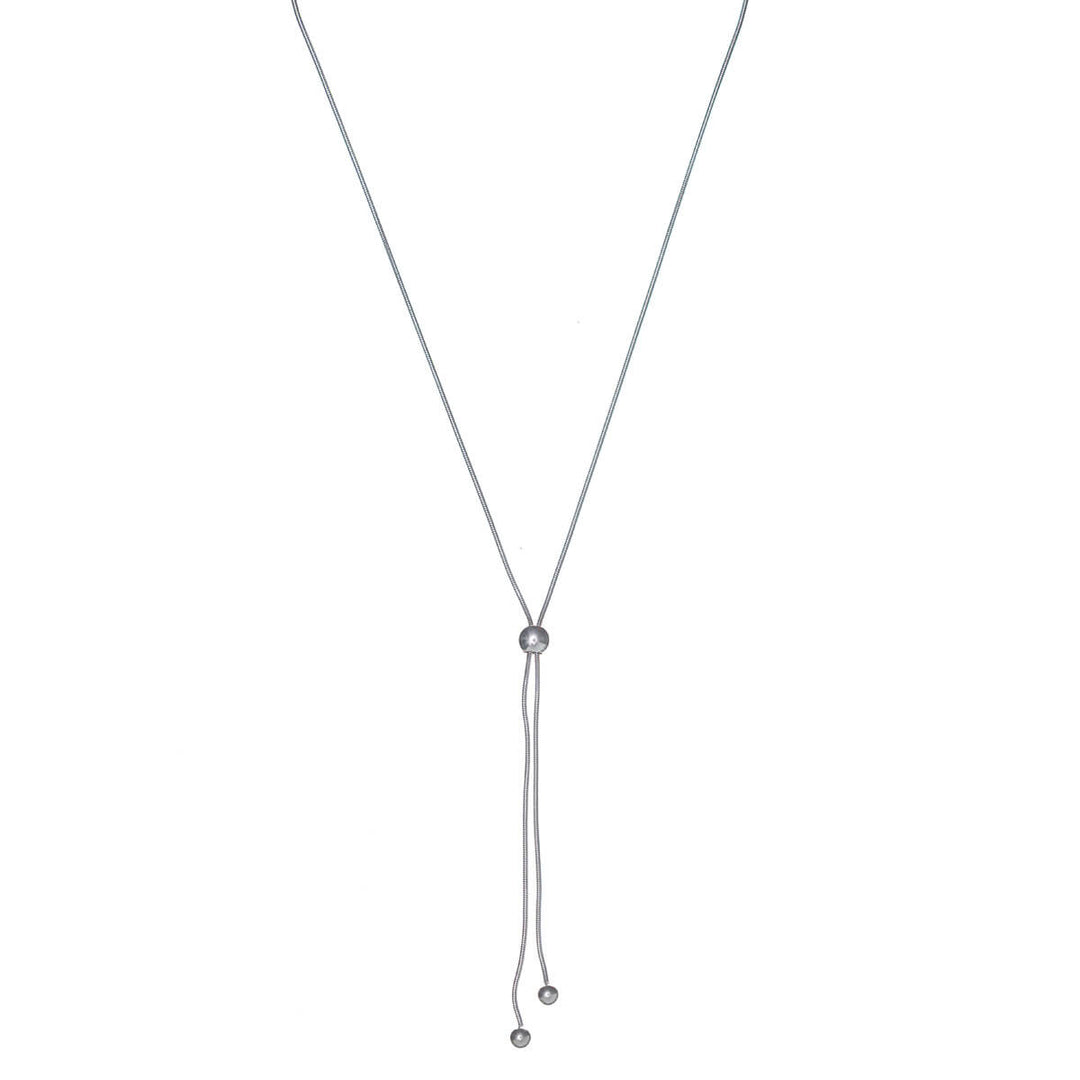 Justerbart Y-format halsband med pärlor (Stål 316L)