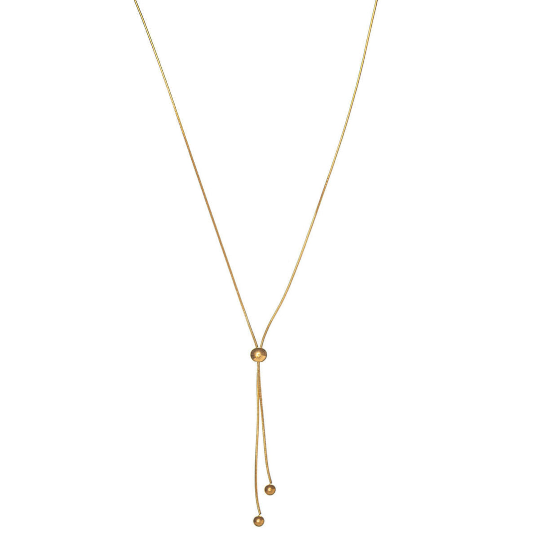 Justerbart Y-format halsband med pärlor (Stål 316L)