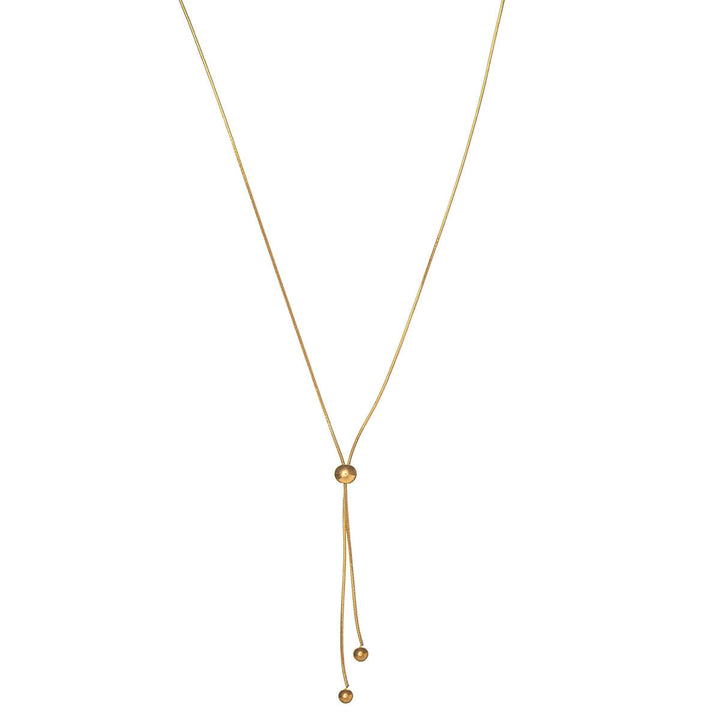 Justerbart Y-format halsband med pärlor (Stål 316L)