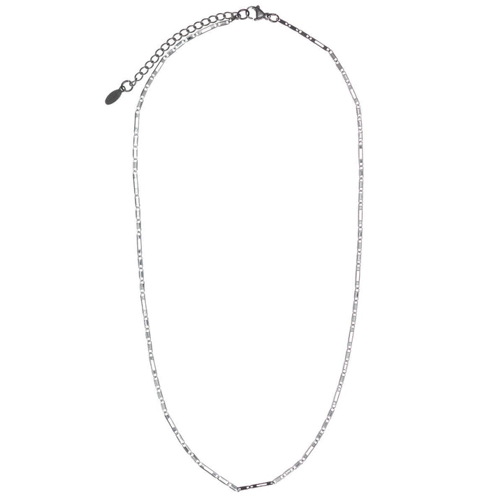 Dekorativt tunt figarohalsband 45cm +5cm (Stål 316L)