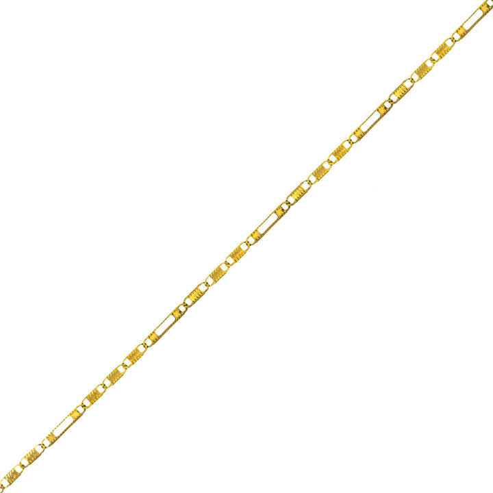 Dekorativt tunt figarohalsband 45cm +5cm (Stål 316L)