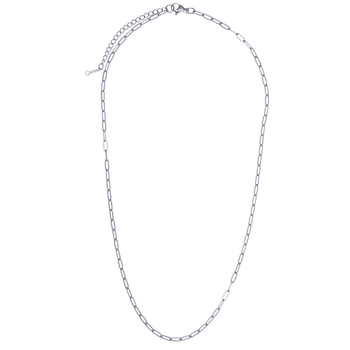 Thin cable necklace 43cm +5cm (Steel 316L)