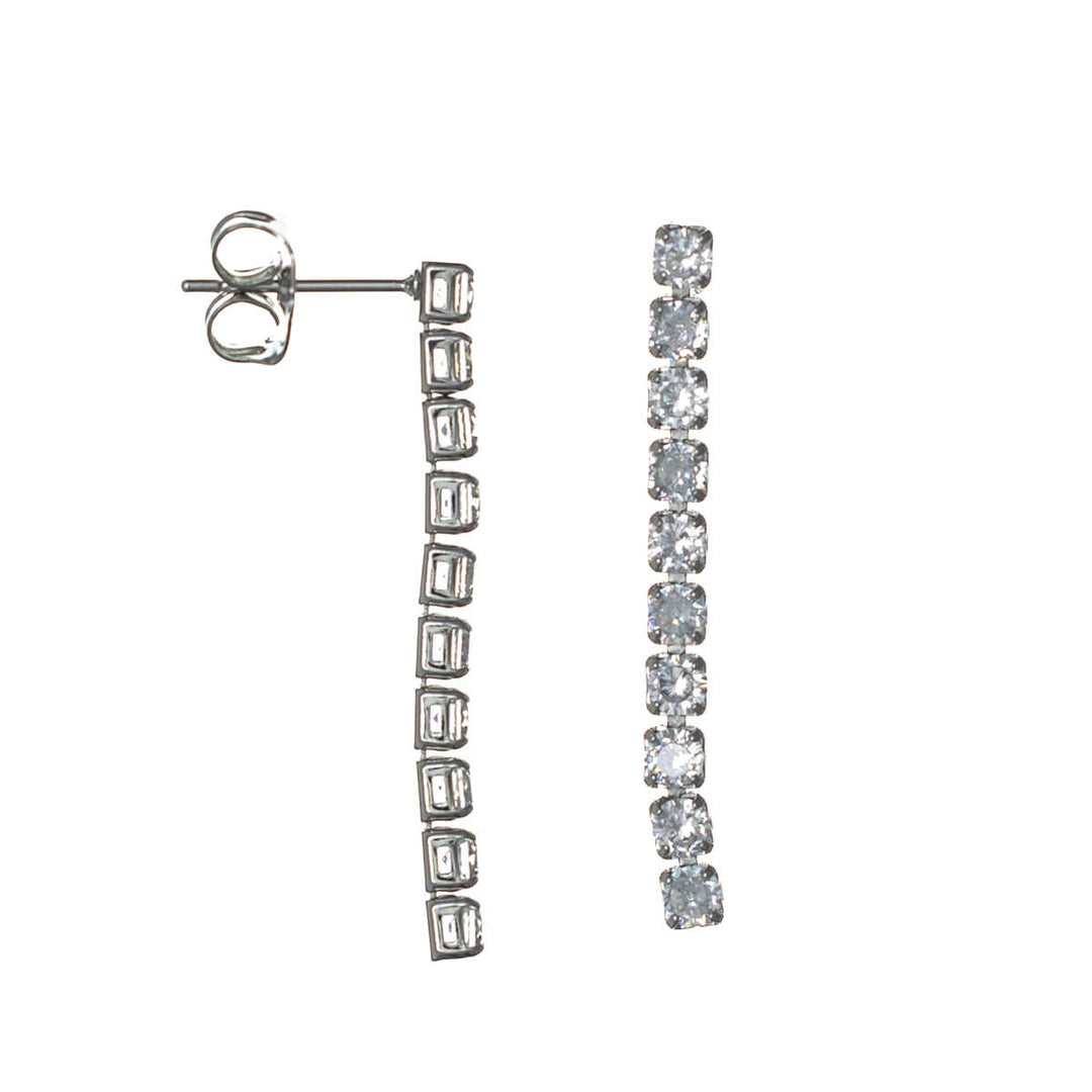 Zirconia party necklace riviera & earrings