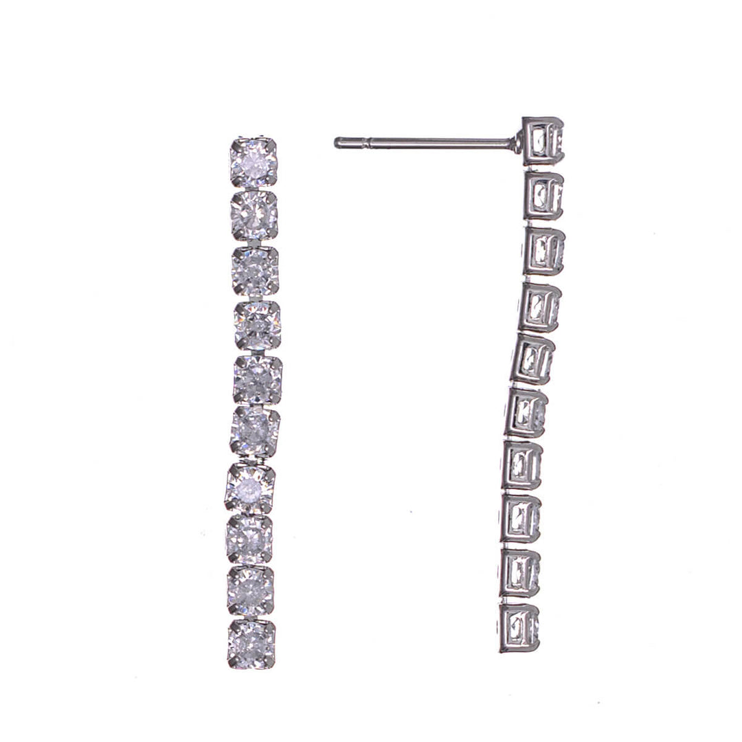 Zirconia party necklace riviera & earrings