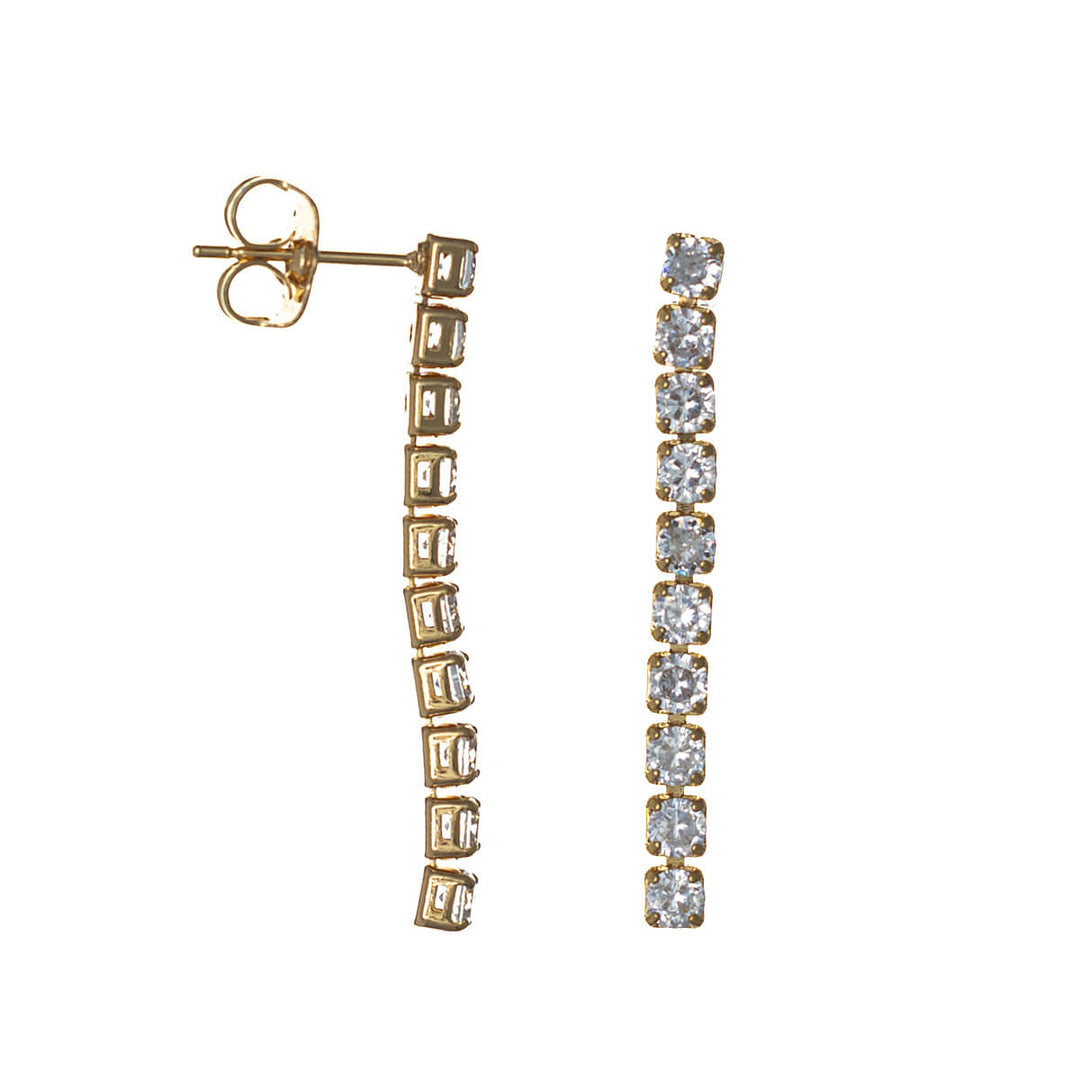 Zirconia party necklace riviera & earrings