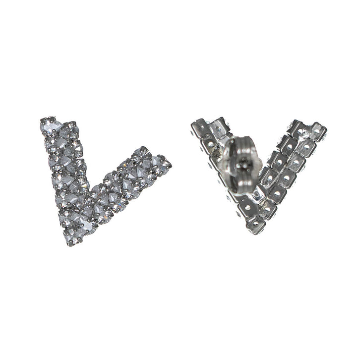 Zirkonia partyhalsband, V-form &amp; örhängen