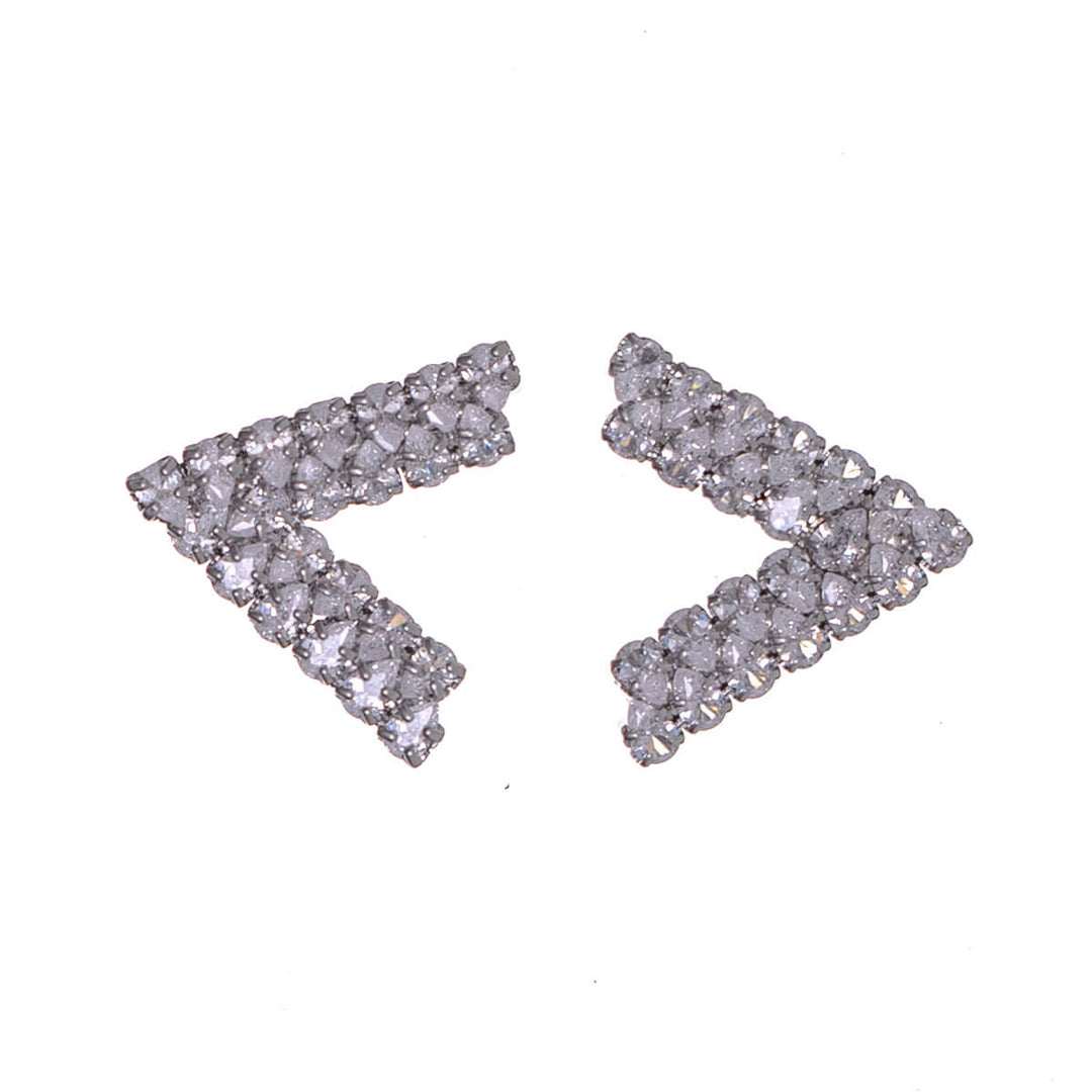 Zirkonia partyhalsband, V-form &amp; örhängen