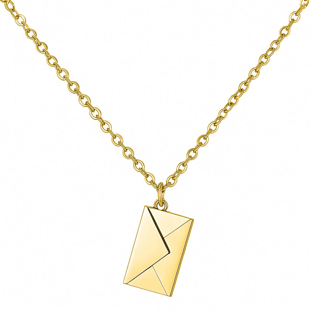 Openable envelope pendant necklace (316L steel)