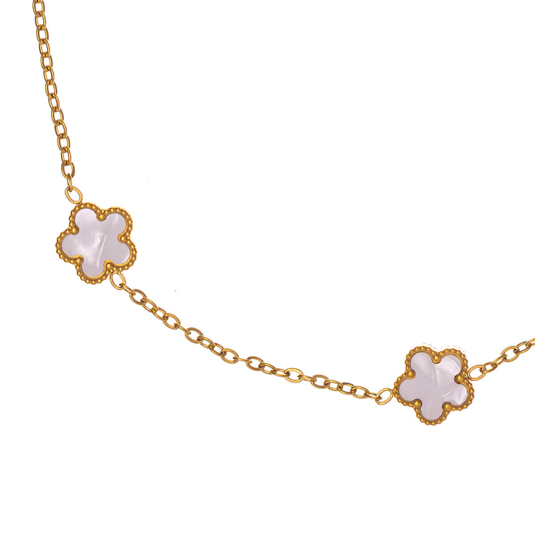 Four-leaf clover necklace 40cm +5cm (316L steel)