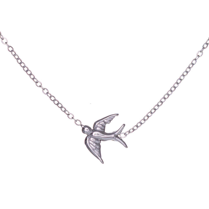 Swallow necklace 40cm +5cm (Steel 316L)