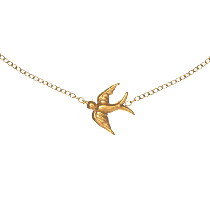 Swallow necklace 40cm +5cm (Steel 316L)