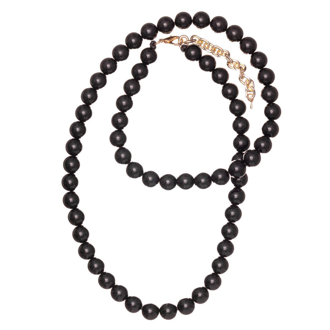 Glänsande långa halsband 92 cm + 8 cm