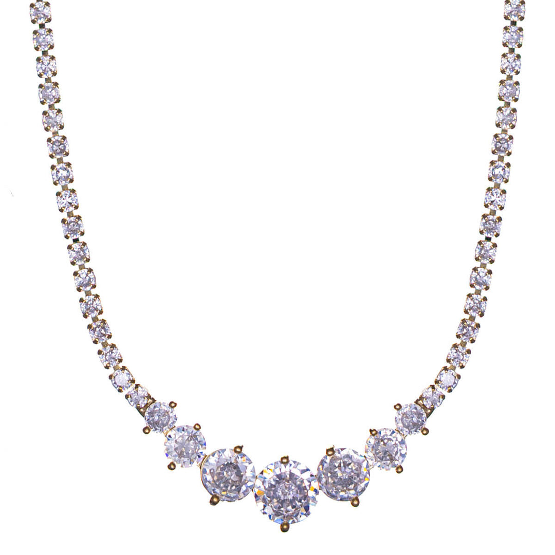 Multi-stone zirconia necklace
