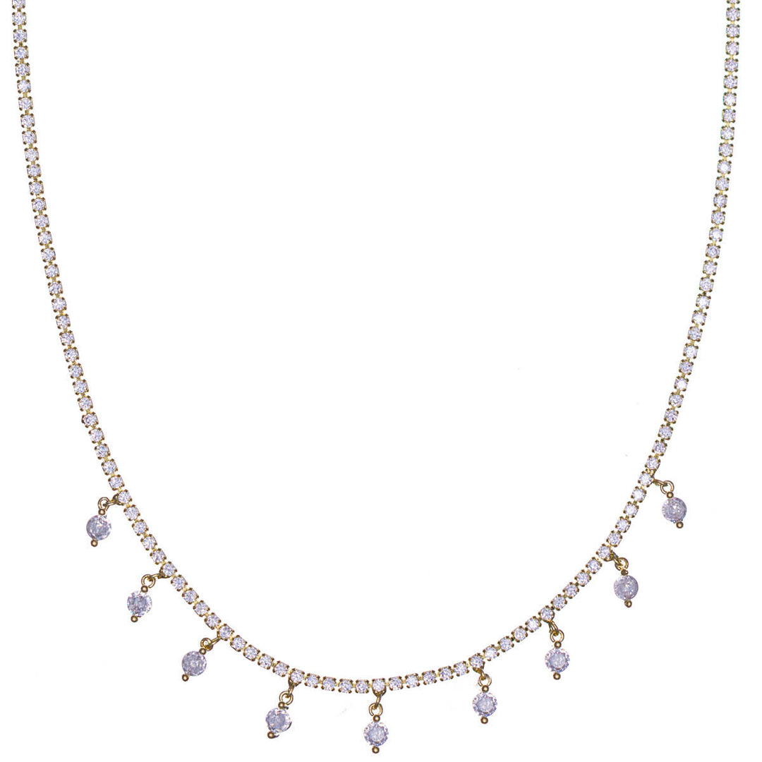 Hänge med zirkonia-halsband