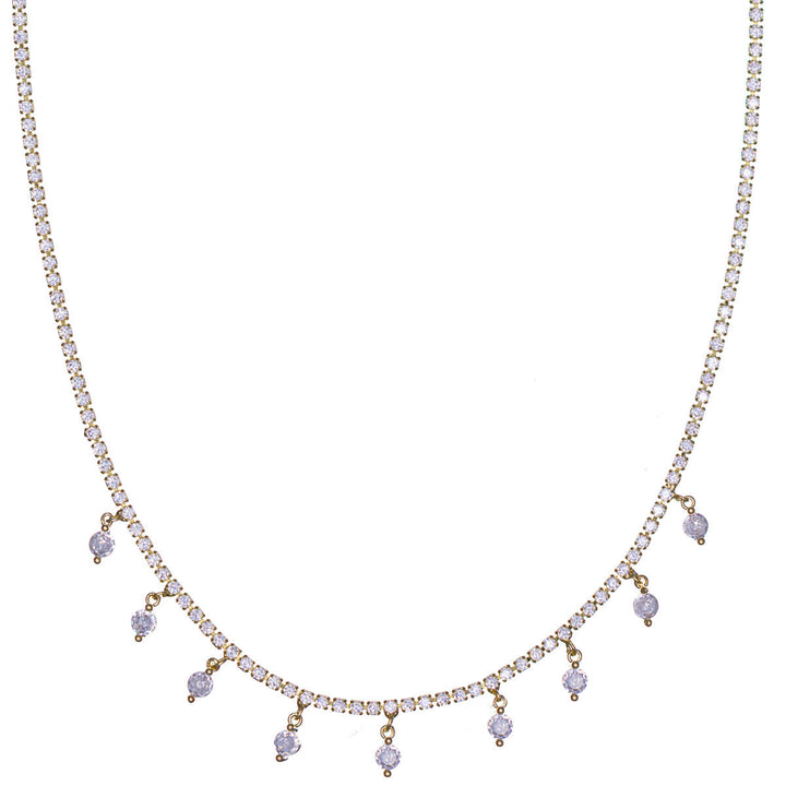 Hänge med zirkonia-halsband