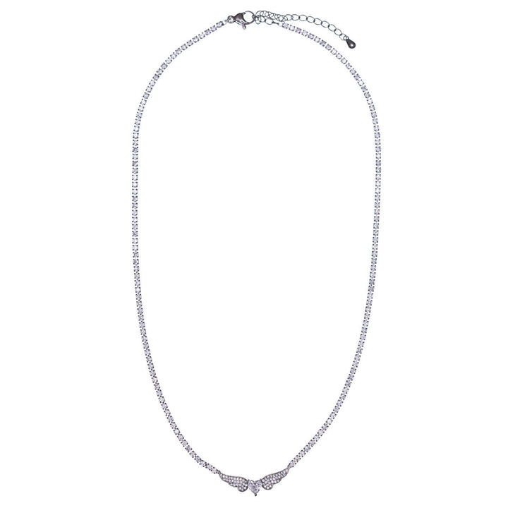 Hjärtformat halsband med zirkonia