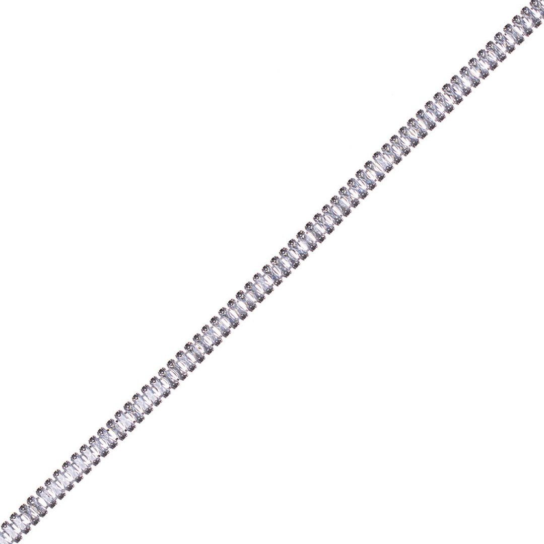 Delikat baguette-halsband med zirkonia