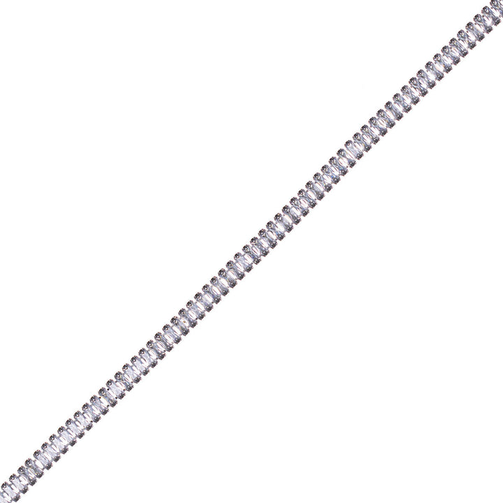 Delikat baguette-halsband med zirkonia