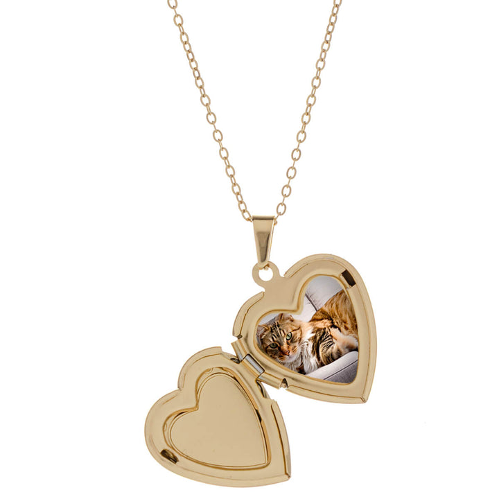 Patterned heart medallion pendant necklace - surgical steel (316L)