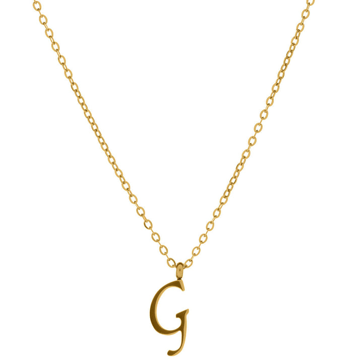 Gold letter necklace calligraphy letter – 18k surgical steel (316L)