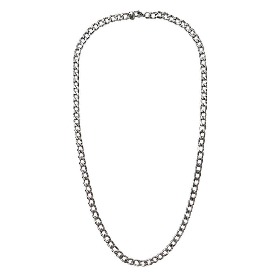 Platt pansarkedja, stålhalsband 6 mm, 55 cm (stål 316L)