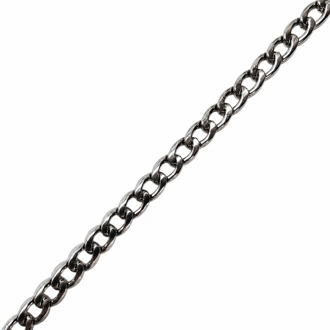 Platt pansarkedja, stålhalsband 6 mm, 55 cm (stål 316L)