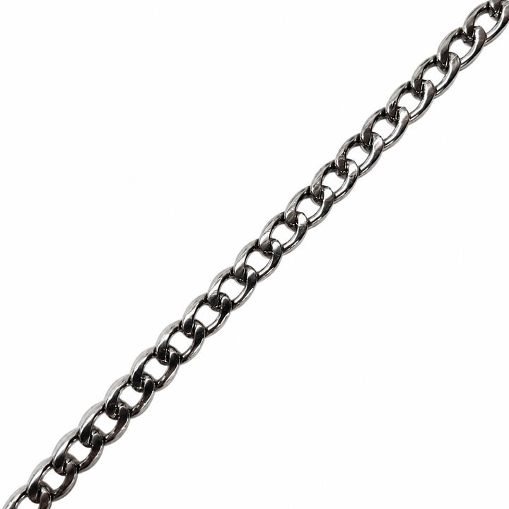 Platt pansarkedja, stålhalsband 6 mm, 55 cm (stål 316L)