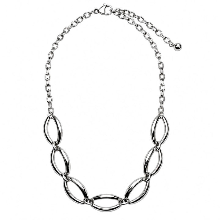 Halsband med ovala länkar (316L-stål)