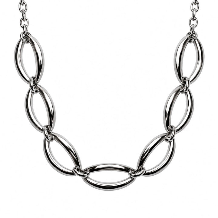Halsband med ovala länkar (316L-stål)