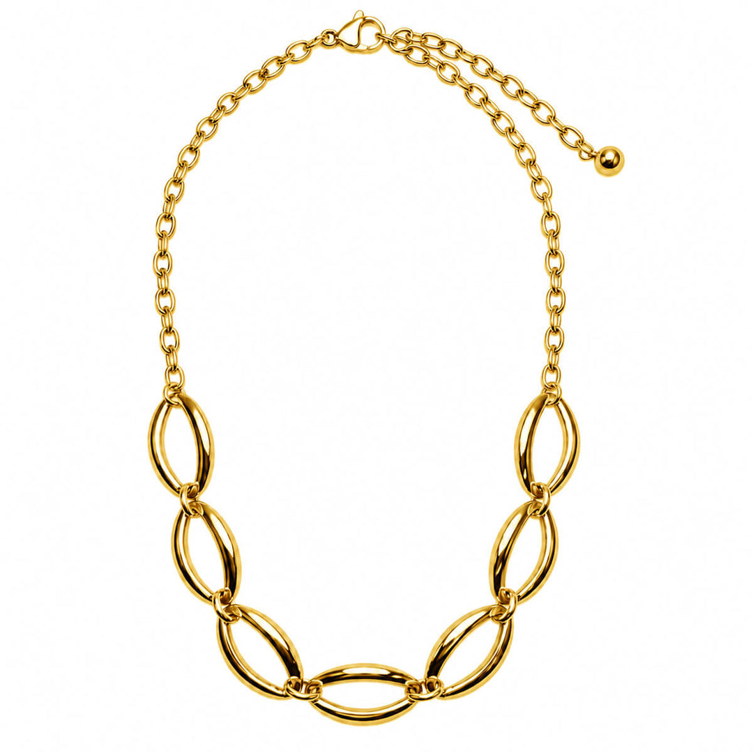 Halsband med ovala länkar (316L-stål)