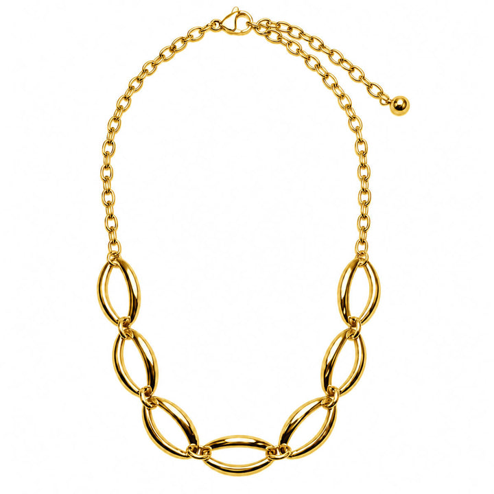 Halsband med ovala länkar (316L-stål)