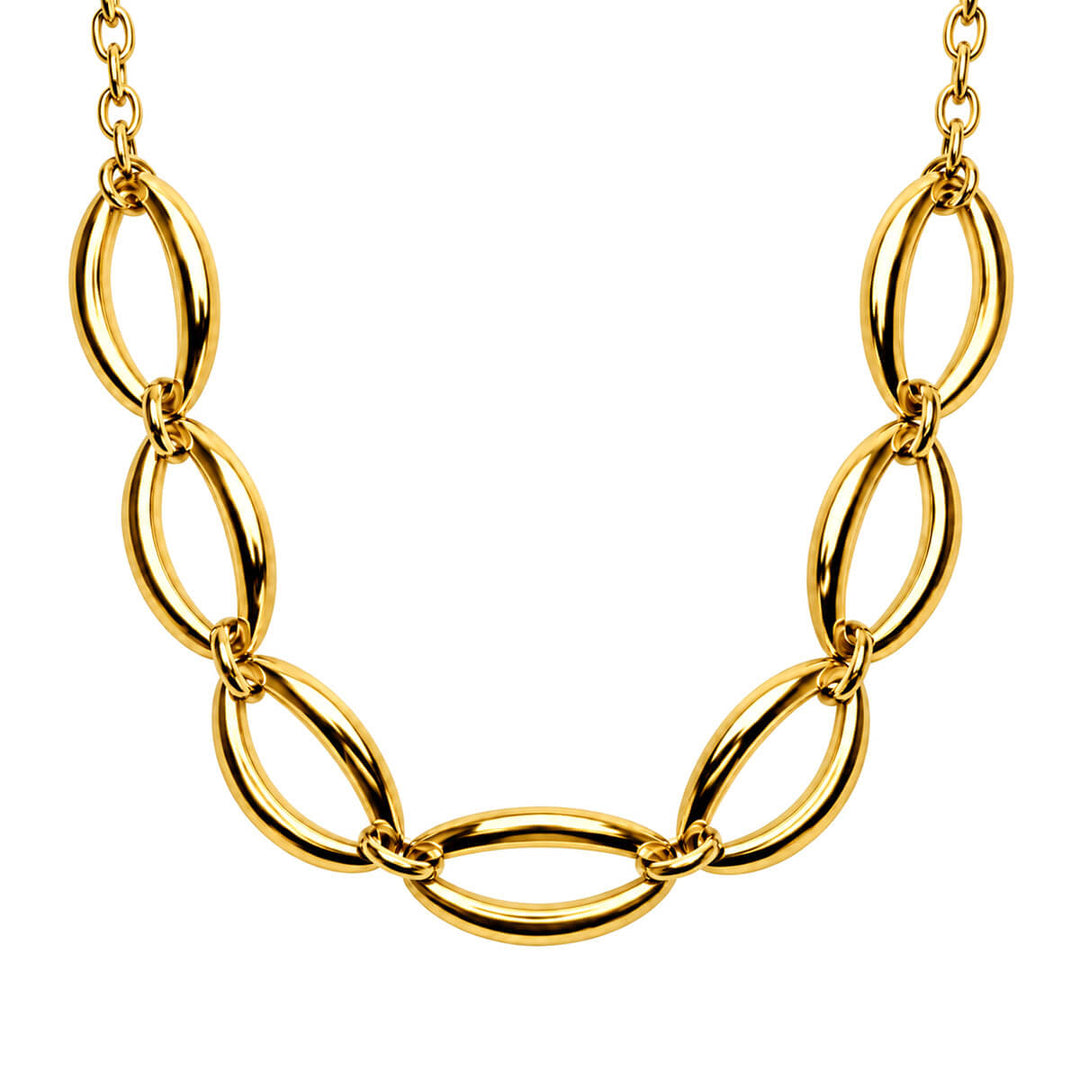Halsband med ovala länkar (316L-stål)