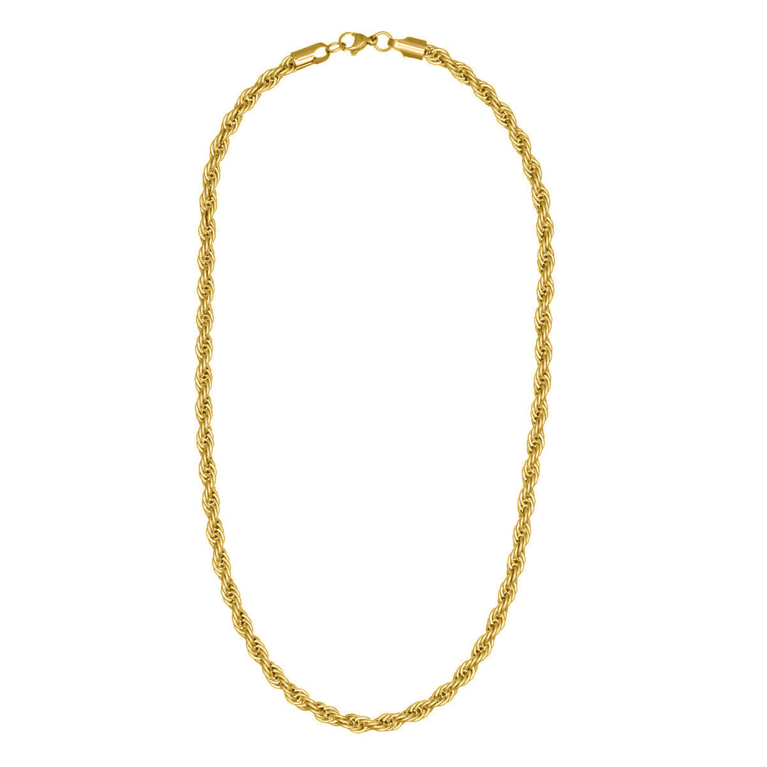 Rope chain steel cordeliaketju necklace 6mm 55cm