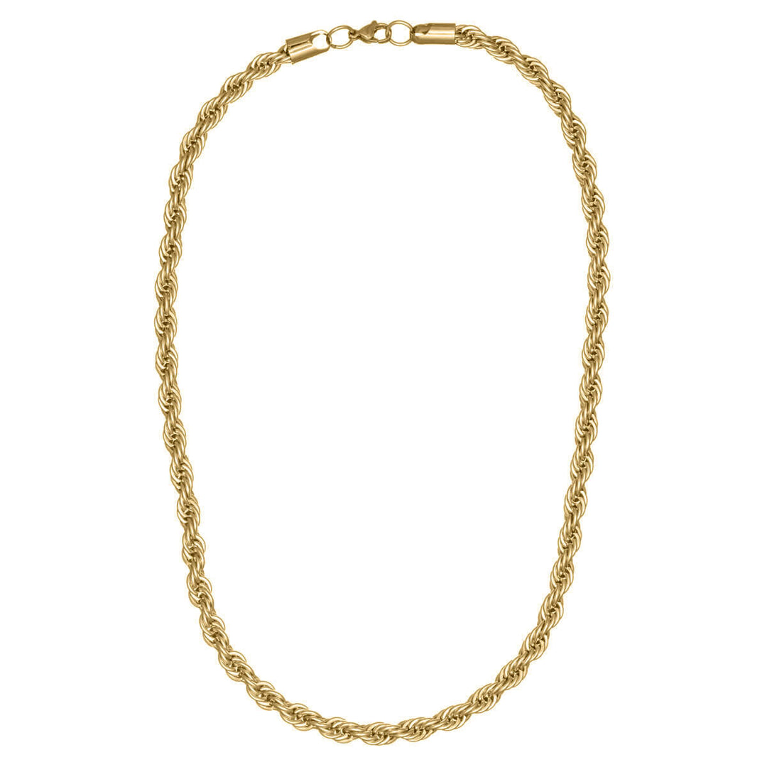 Repkedja halsband av stålkabel 7mm 60cm (Stål 316L)