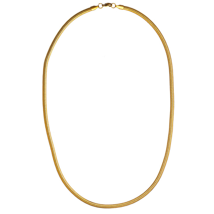 Halsband med platt ormkedja 4mm 50cm