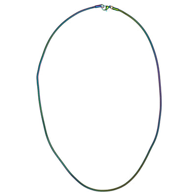 Multicoloured round snake chain necklace 2mm 50cm